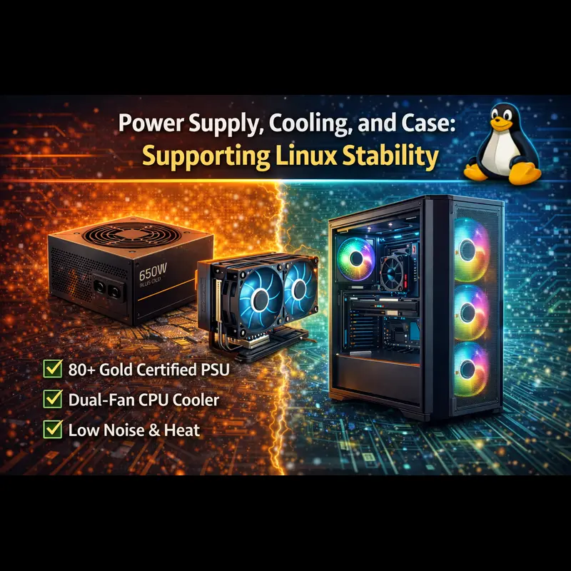 Power Supply, Cooling, and Case Supporting Linux Stability