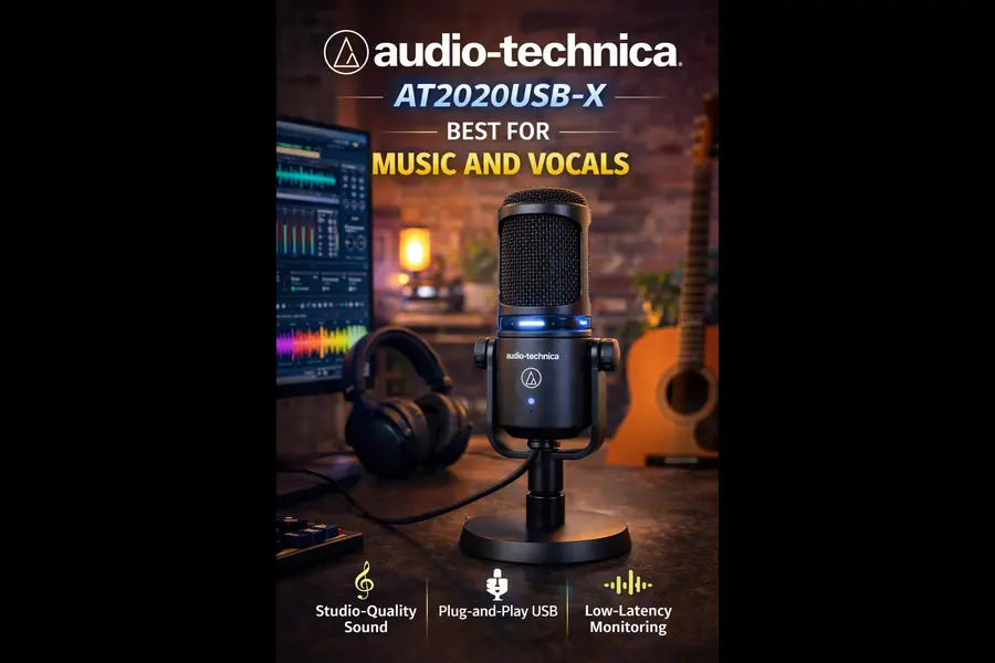 Audio Technica AT2020USB X – Best for Music and Vocals