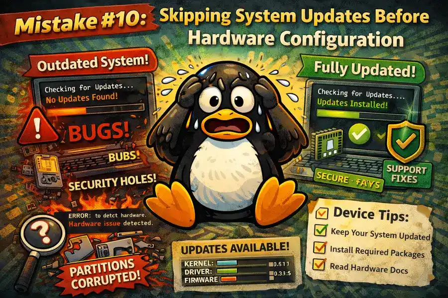 Mistake #10: Skipping System Updates Before Hardware Configuration