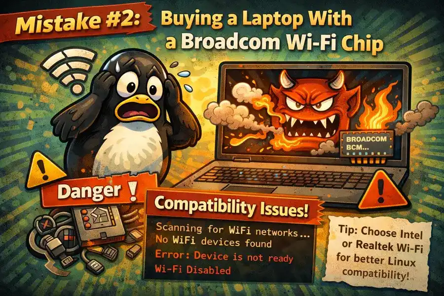 Mistake #2: Buying a Laptop With a Broadcom Wi-Fi Chip