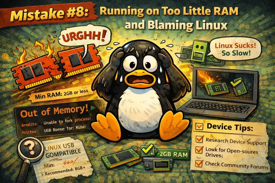 Mistake #8 Running on Too Little RAM and Blaming Linux (2)