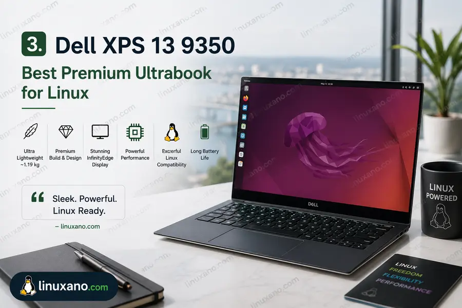 Best Lightweight Linux Laptops for Students and Travelers (2026 Buying Guide) 4 Dell XPS 13 9350 — Best Premium Ultrabook for Linux