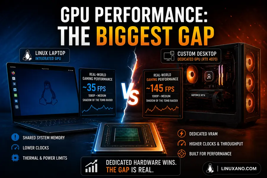 Linux Laptop vs Custom Desktop: Which Hardware Performs Better in 2026? 3 GPU Performance: The Biggest Gap