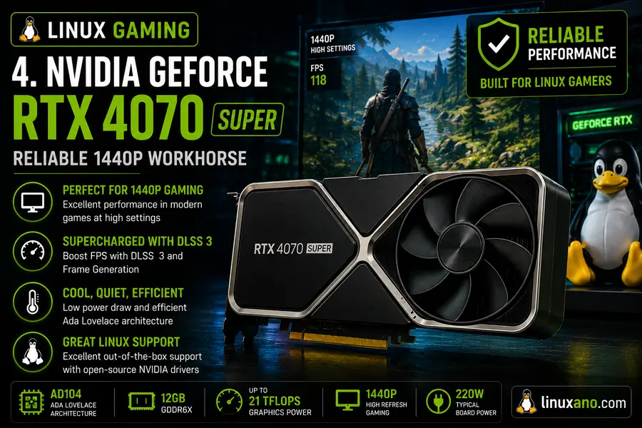 NVIDIA GeForce RTX 4070 Super — Reliable 1440p Workhorse