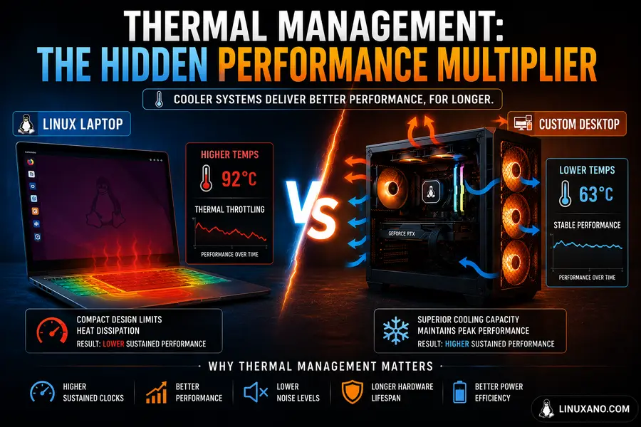 Linux Laptop vs Custom Desktop: Which Hardware Performs Better in 2026? 4 Thermal Management: The Hidden Performance Multiplier