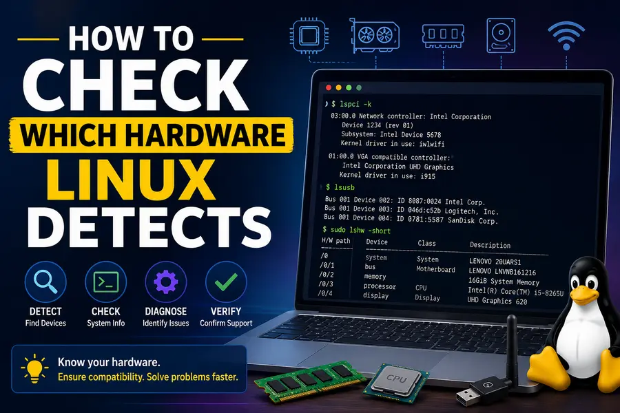 How to Identify Unsupported Hardware on Linux 2 How to Check Which Hardware Linux Detects