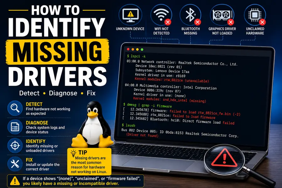 How to Identify Unsupported Hardware on Linux 3 How to Identify Missing Drivers