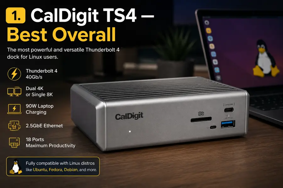 Best Docking Stations for Linux (2026 Guide) 3 CalDigit TS4 — Best Overall