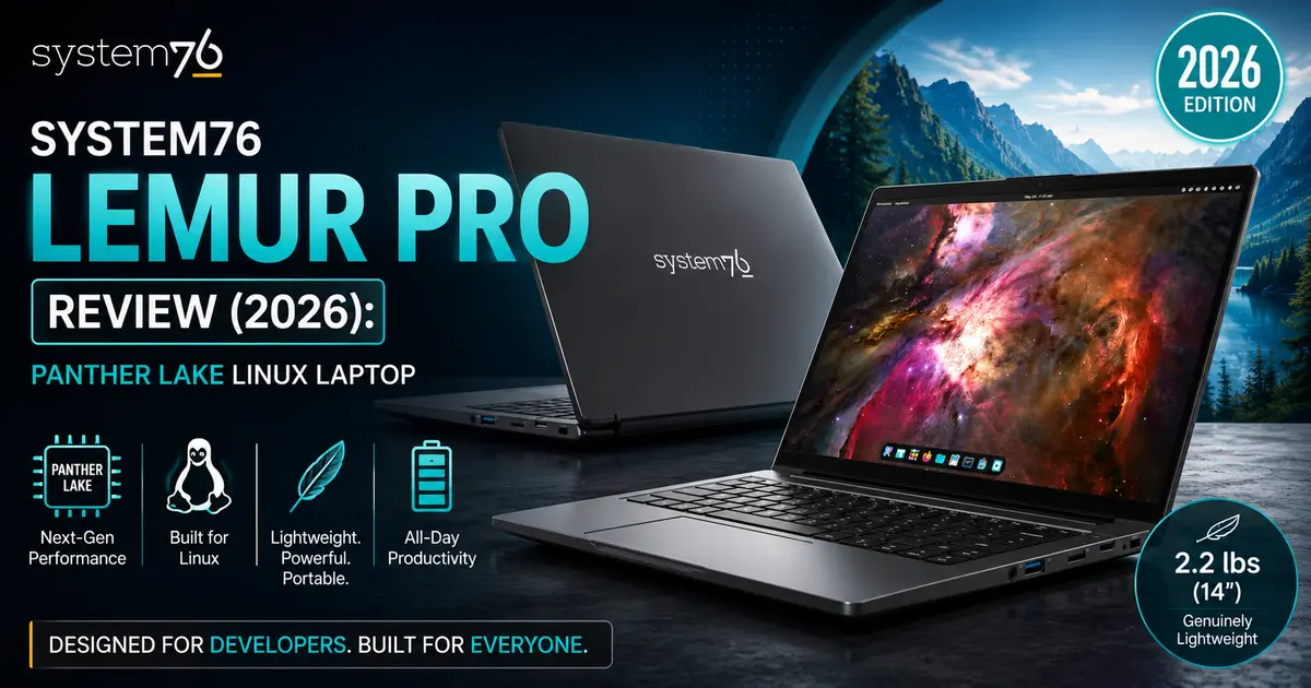 System76 Lemur Pro Review (2026): Panther Lake Linux Laptop