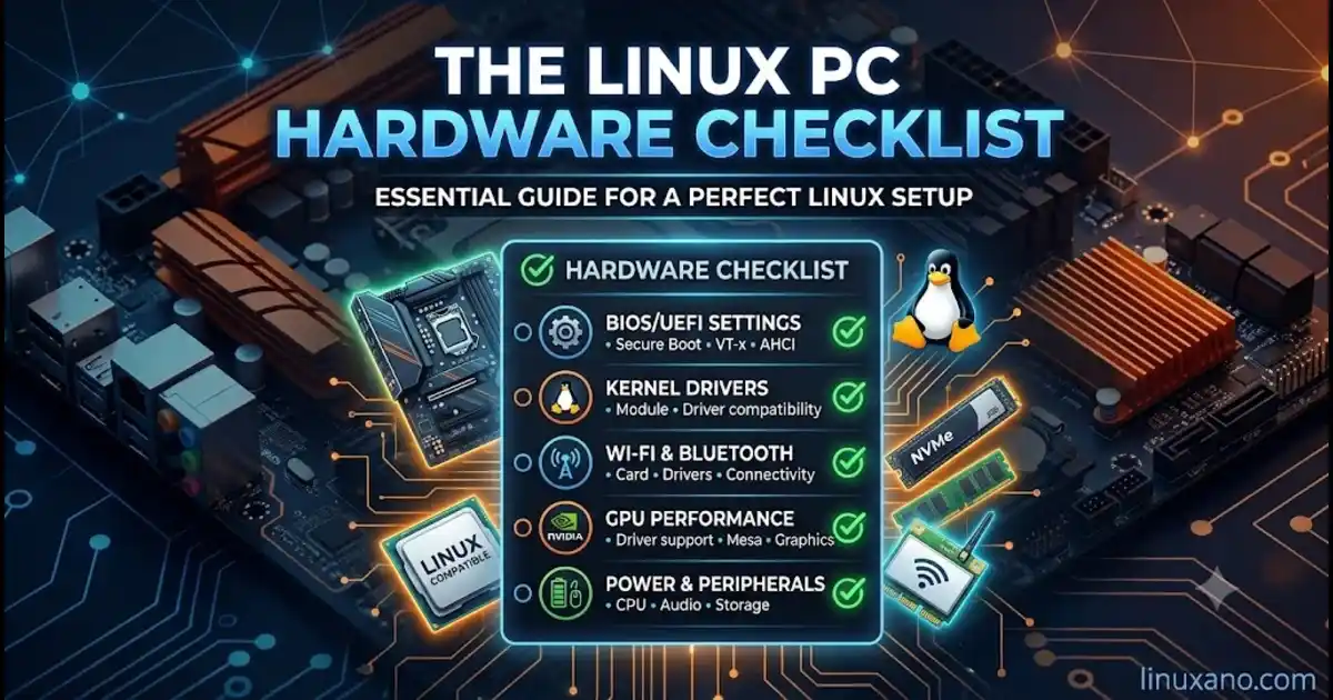 The Linux PC Hardware Checklist: BIOS, Drivers, Wi-Fi, GPU, and More 1 The Linux PC Hardware Checklist: BIOS, Drivers, Wi-Fi, GPU, and More