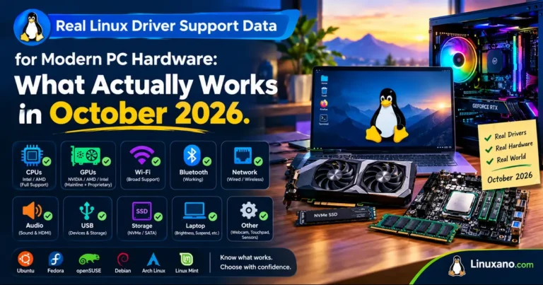 Real Linux Driver Support Data for Modern PC Hardware: What Actually Works in 2026-27 23 Real Linux Driver Support Data for Modern PC Hardware: What Actually Works in October 2026