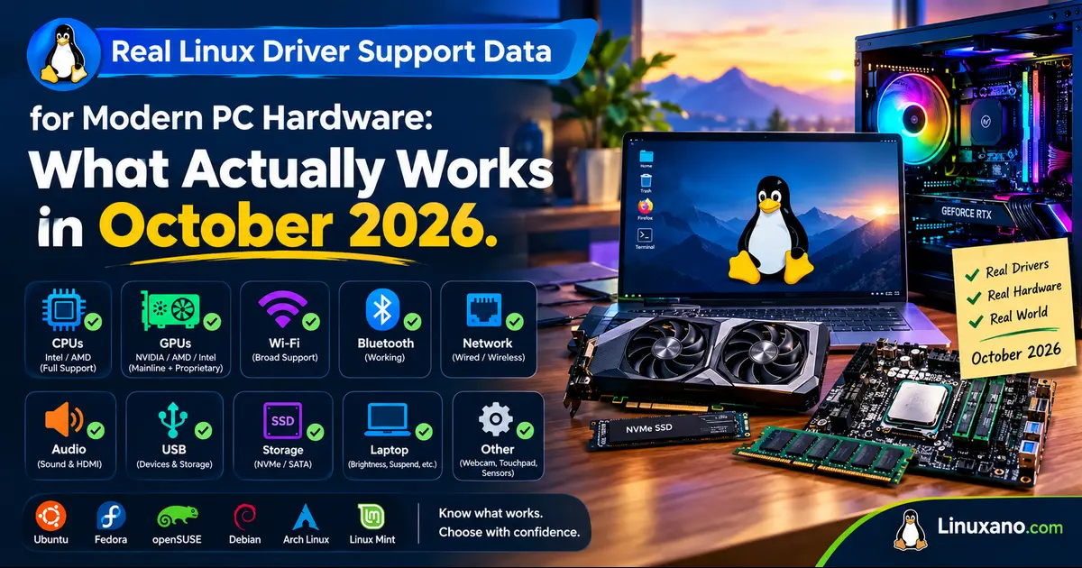 Real Linux Driver Support Data for Modern PC Hardware: What Actually Works in October 2026